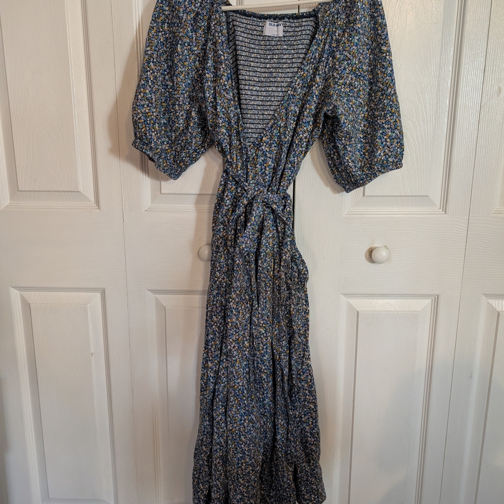 Floral Puff Sleeve Maxi Dress